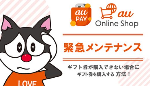 厳選！！auでAppleGift(アップルギフト)やGoogleギフト券などのギフト券が購入できない場合にauPAYでギフト券を購入する方法２つの方法！