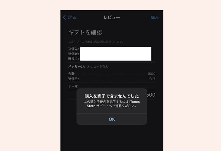 AppStore 購入ができない